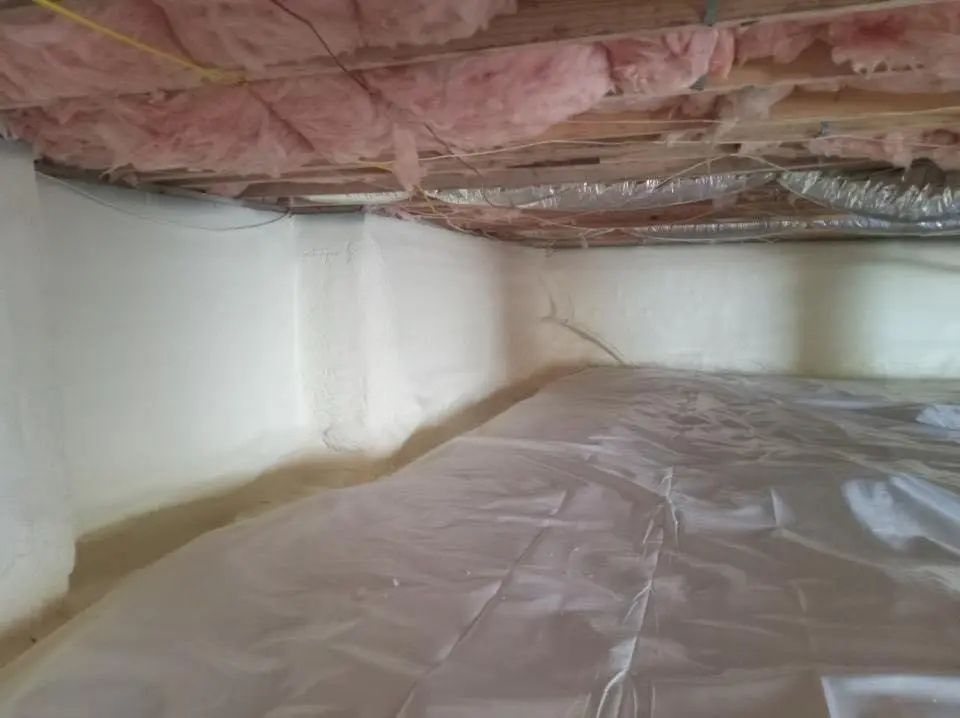 Crawl space encapsulation with closed-cell spray foam for Spray Foam Roofing in Fresno