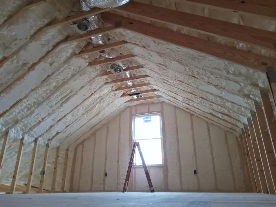 Spray foam roofing application for Crawl Space Insulation project in Fresno